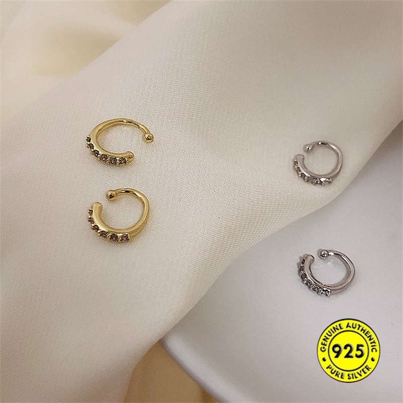 Anting Klip Bahan S925 Silver Untuk Wanita
