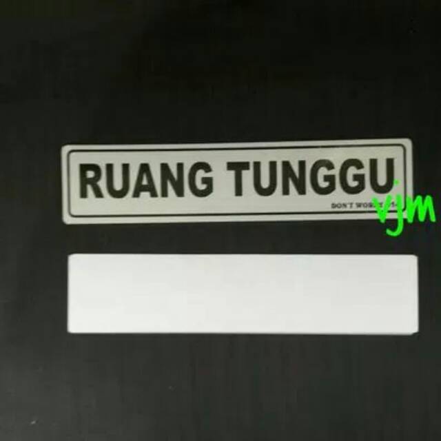 

Sign label pvc ruang tunggu 19,5 x4,5cm , akrilik
