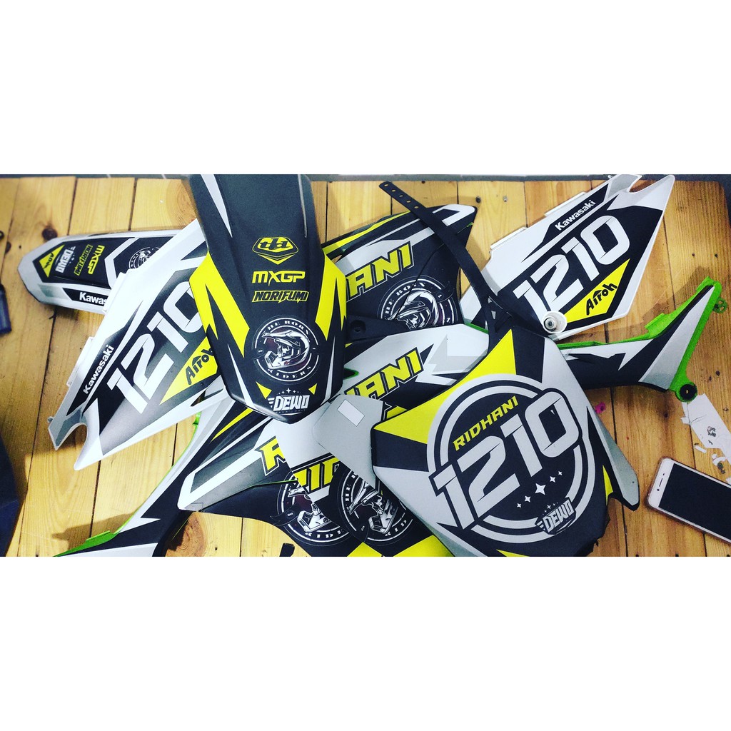 decal klx bf keren decal klx bf simpel decal klx bf gold decal klx supermoto