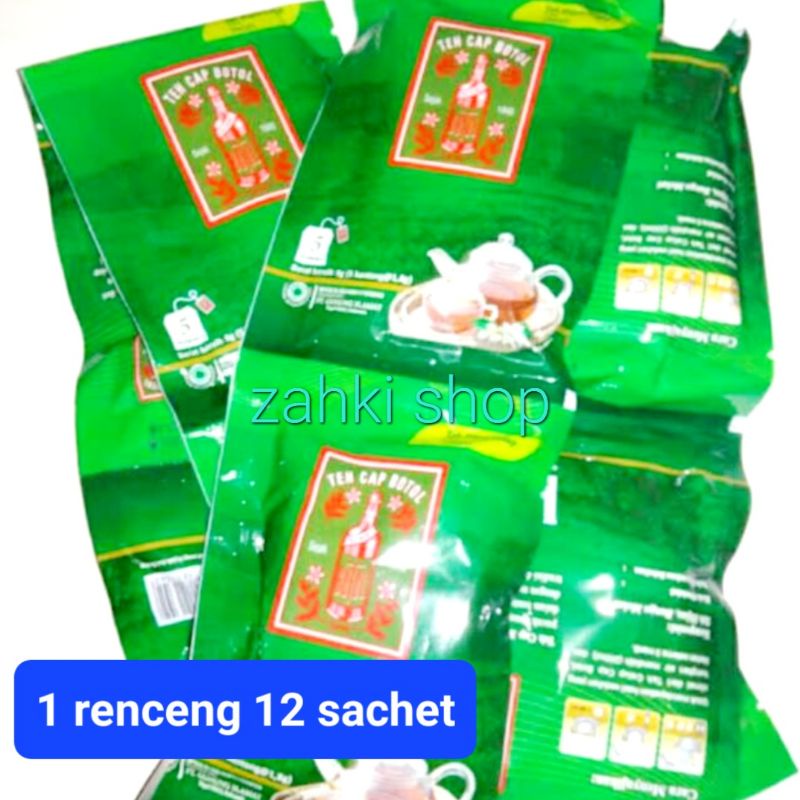 teh celup cap botol 1 renceng isi 12 sachet