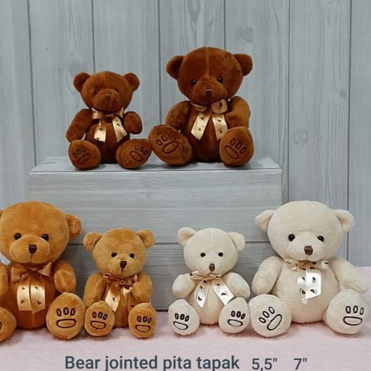 

Boneka Bear Jointed Pita Tapak 20cm import kado souvenir