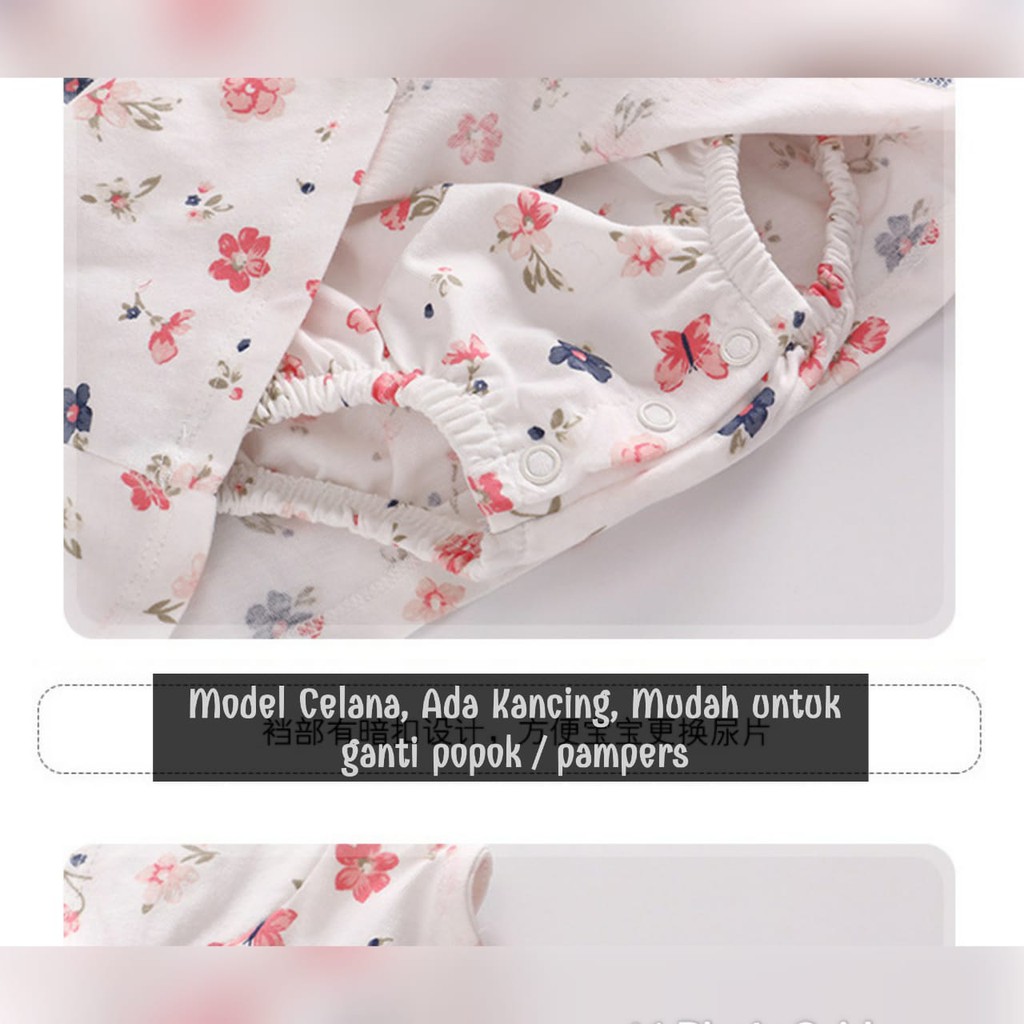 Dress Bayi Anak Perempuan 2 in 1 / Dress Bayi Dengan Cardigan Lucu Impor / Dress Bayi Newborn