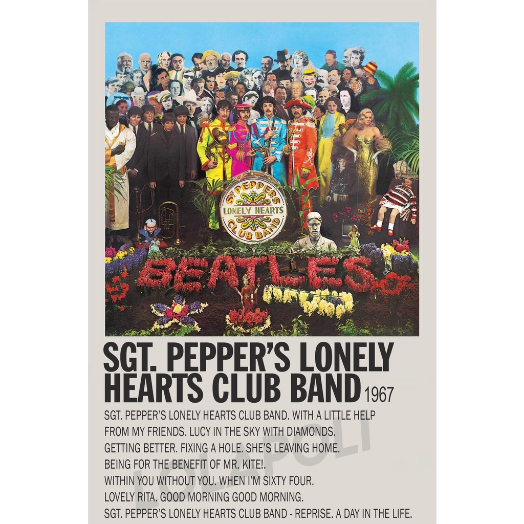 Poster Cover Album Sgt. Pepper's Lonely Hearts - The Beatles