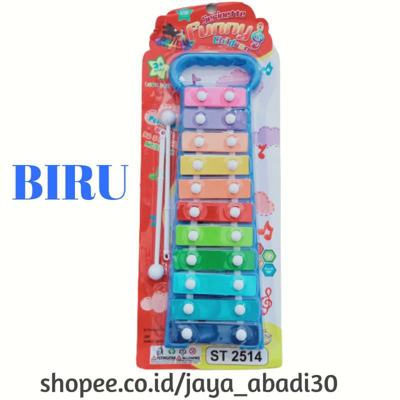 ST 2514 - Mainan Alat Musik Xylophone Xylopon Warna Random ST2514