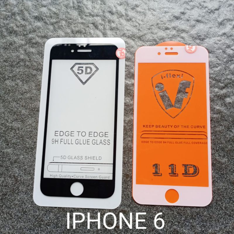 Tempered glass iPhon 6 6G 6S 4.7&quot; . 6+ 6 Plus 5.5&quot; . XR / 11 6.1&quot; full anti gores kaca screen guard