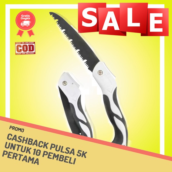 PROMO Gergaji Lipat- AIRAJ Gergaji Lipat Foldable Saw Woodworking Gardening 53cm - 1217