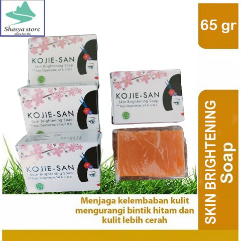 ✨SHASYA✨ KOJIE SAN SKIN BRIGHTENING SOAP ORIGINAL - KOJIC ACID SOAP - SABUN PEMUTIH BADAN BPOM 65 Gr