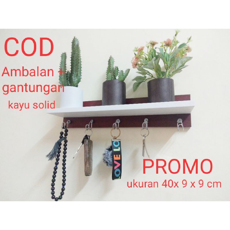 Ambalan rak dinding /gantungan baju/tempat gantungan kunci/key holder