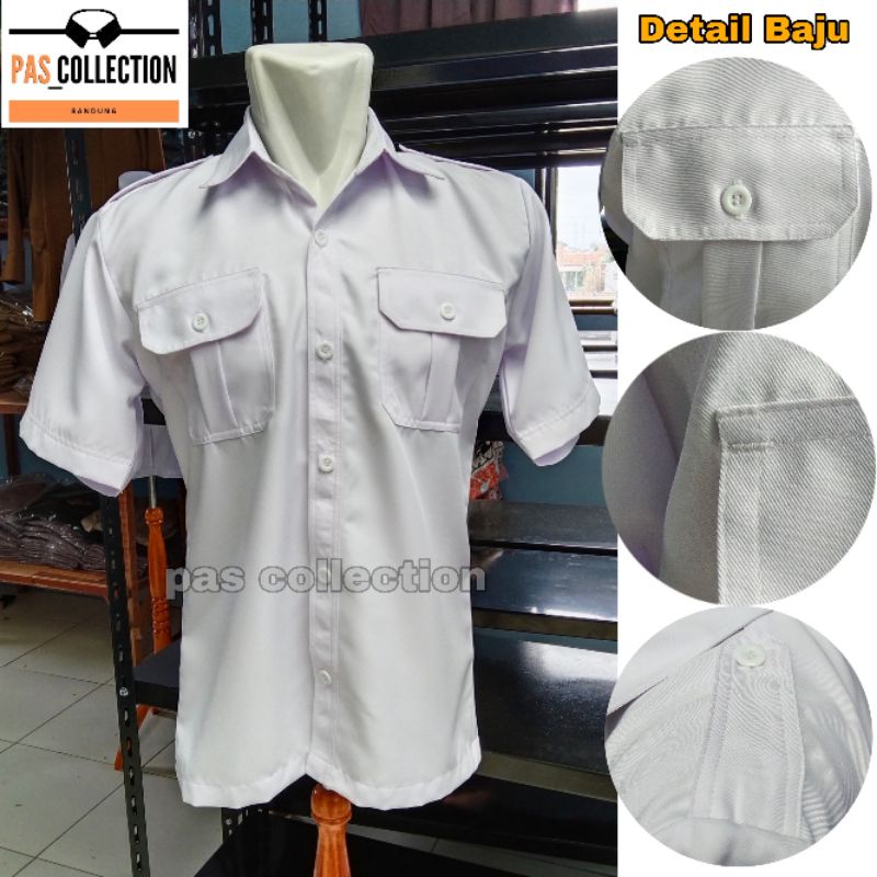 Jual Kemeja Seragam Pns Putih Baju Kerja Pdh Pns Lengan Pendek Lengan