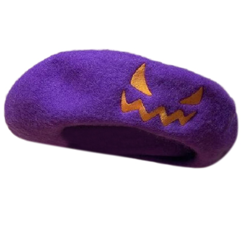 Topi Baret Motif Bordir Untuk Halloween