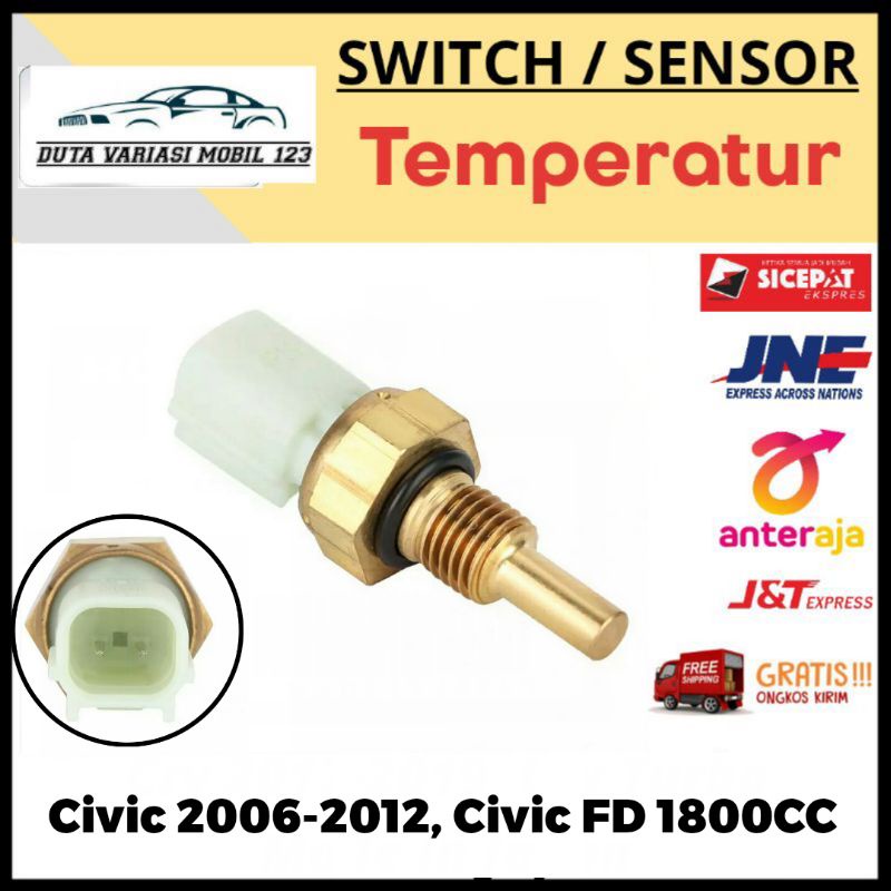 Switch Sensor ECT Temperatur Civic 2006 2007 2008 2009 2010 2011 2012, Civic FD 1800CC