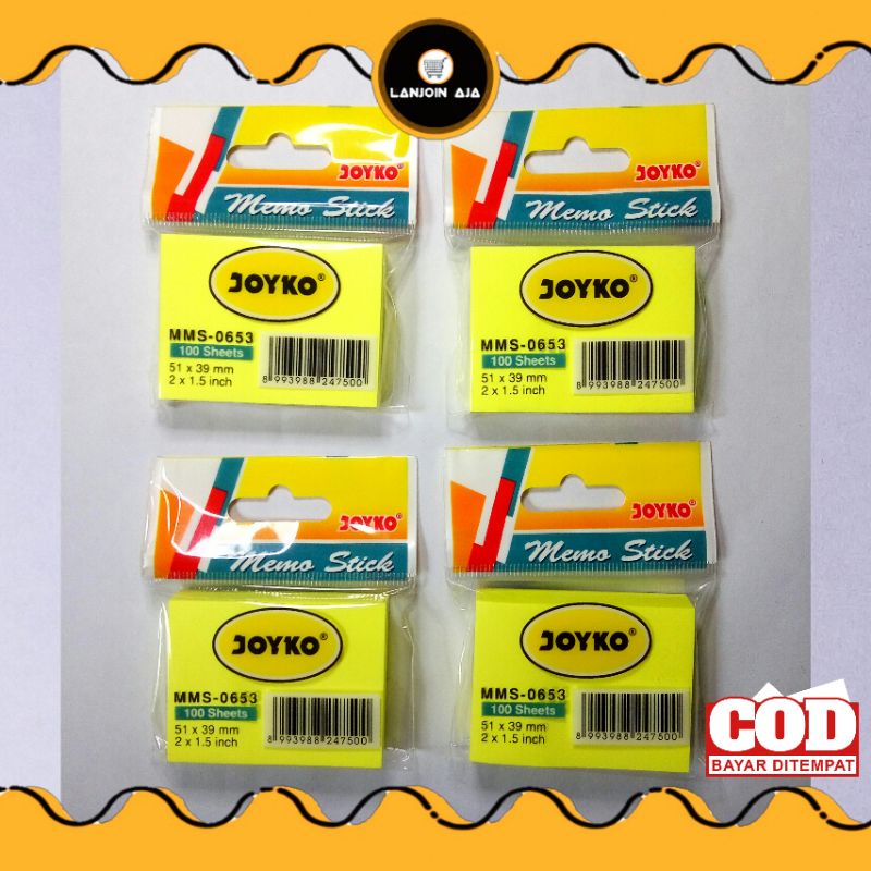 

Stick Sticky Note Joyko MMS-0653 / Kertas Memo Warna Tempel Murah