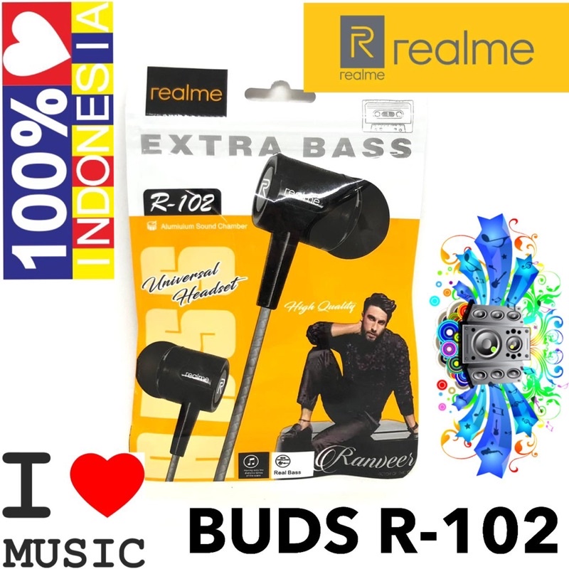 Grosir New Handsfree Realme Buds X1 Pure Bass Earphone