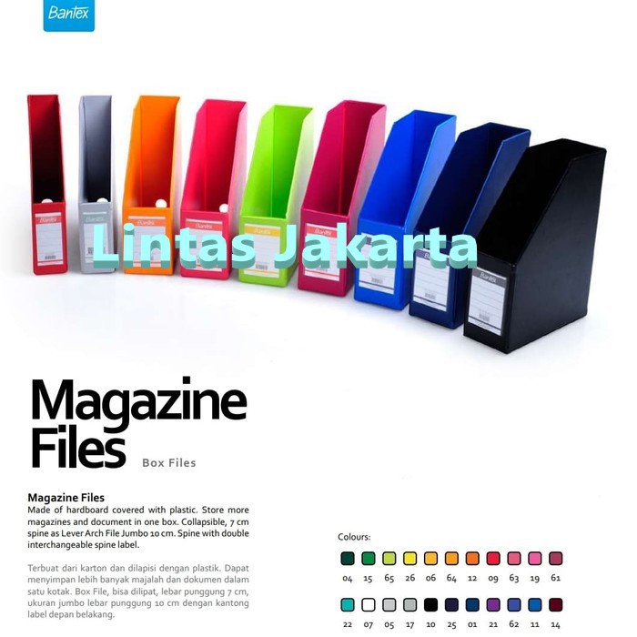Box File Plastik / Magazine Files Ukuran A4 Merk Bantex 4010