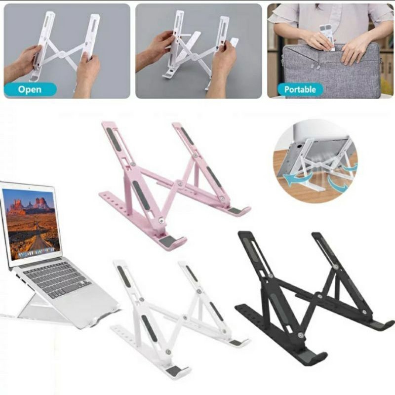 P1 Holder Stand Laptop Notebook Lipat Folding Dudukan Anti Slip