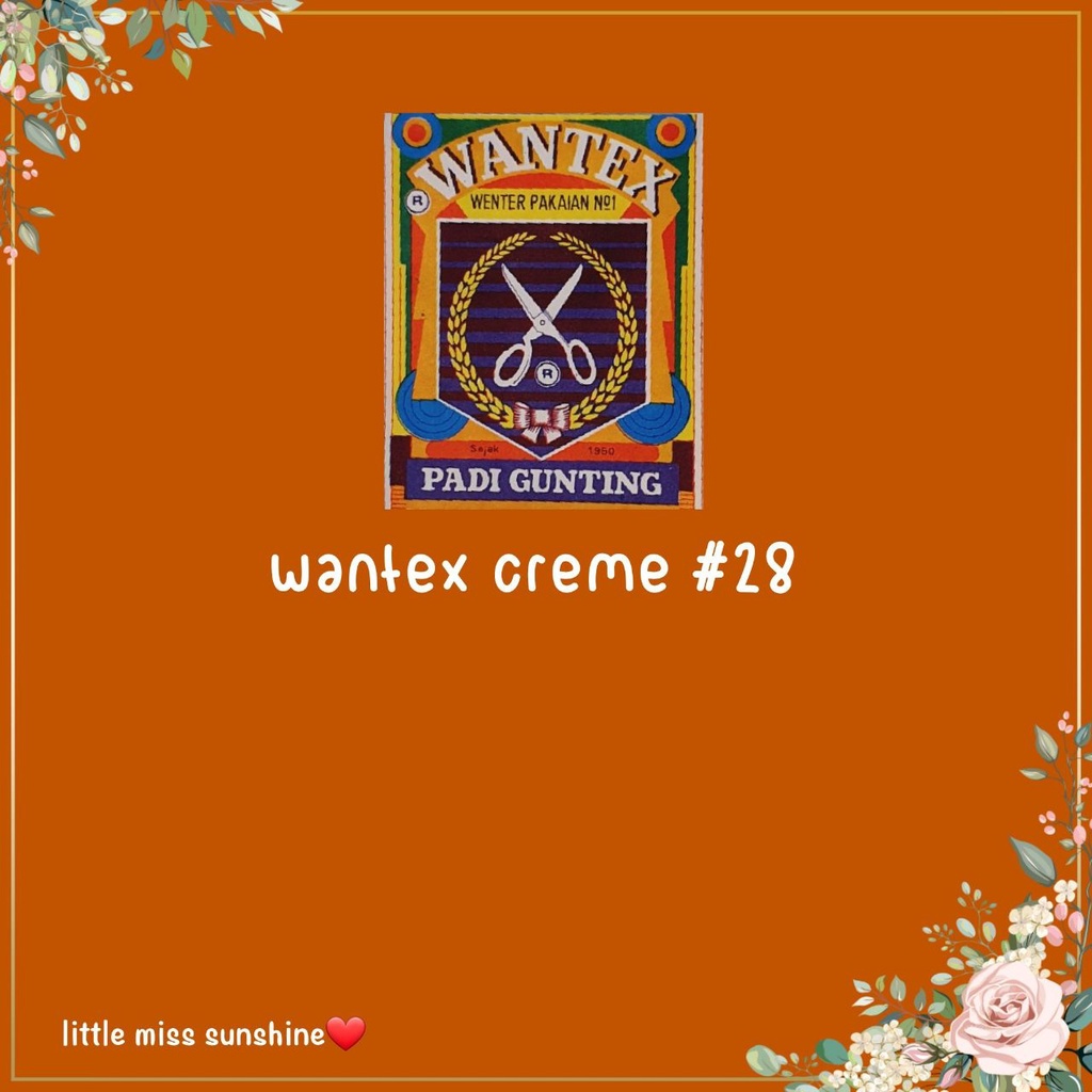 WANTEX WARNA CREME 28 Wenter Padi Gunting Pewarna Tie Dye Baju Sumbo Sumba Kain Cotton Satuan Ecer Grosir Jumputan Ikat Art Celup Wantek Pakaian Warna Baru Murah Bagus Kualitas DYE TIE Baik Quality Malang Lancar Grosir Warna Pakaian Pewarna Wenter