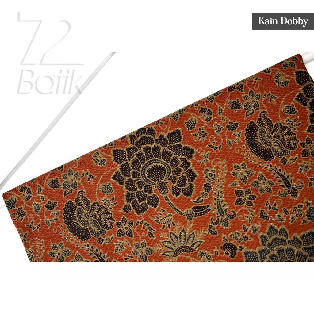 BAHAN BATIK PREMIUM Dobby Motif Puspo Sari Warna Orange Oranye Oren Dolbi Dobi Doby 723860 Cap 72 Jarik Jarit Samping Kebat Panjang Batik Dobby Modern Premium Bahan Seragam Batik Pernikahan Kantor Keluarga Murah Kamen Jadi Batik Bali Lembaran