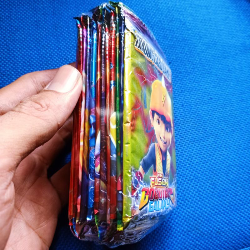 Kartu Boboiboy Galaxy Exclusive Premium 12Pack Cover Kemasan Beda +-90Cards SEGEL