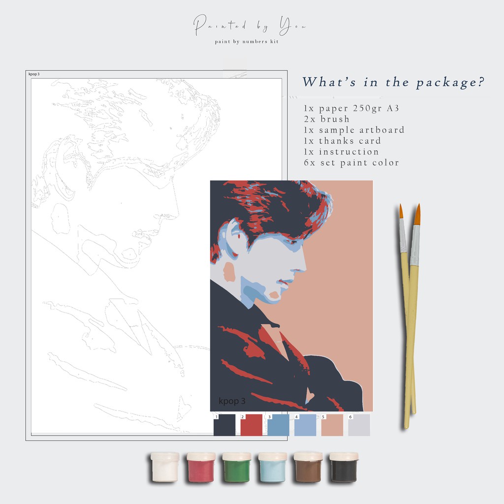 

Paint By Number Kit A3, kpop series 03