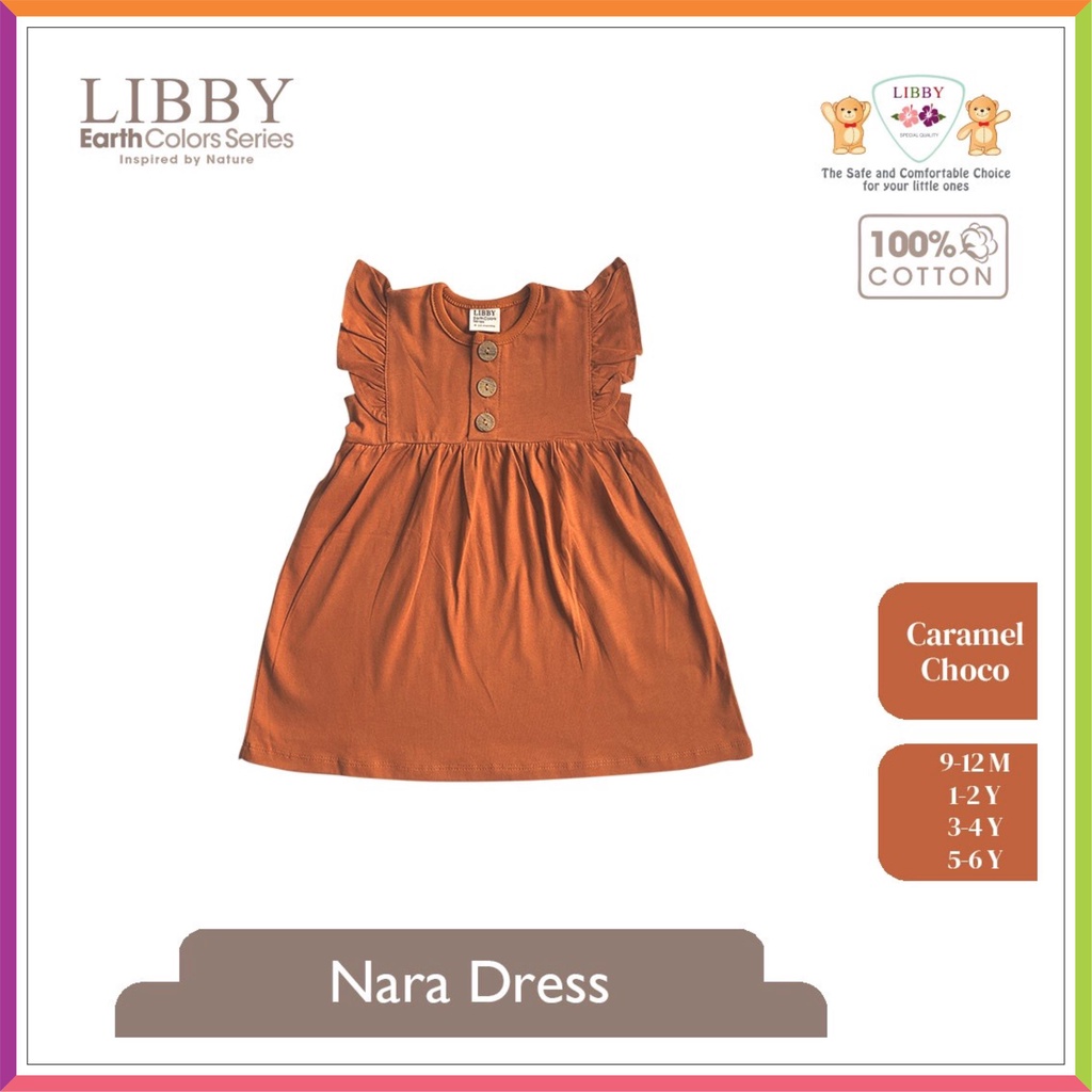 ❤ Fashionbabies ❤ LIBBY NARA DRESS / DRESS BABY LIBBY EARTH COLOUR SERIES ORIGINAL-NARA / CARAMEL CHOCO