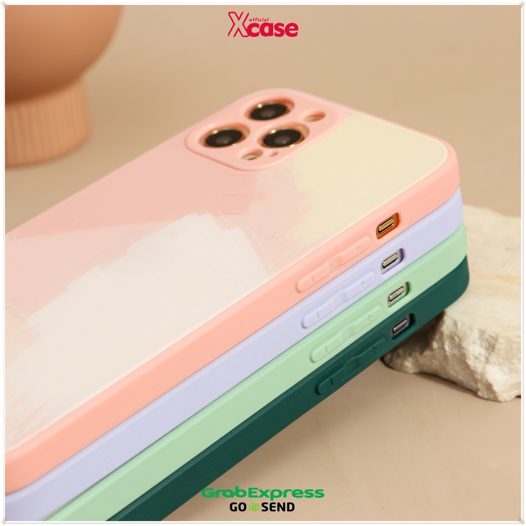 Casing iPhone 6 7 8 PLUS X XR XS 11 12 MINI PRO MAX - Painted Color Soft Case Glass Full Lens Cover (1) For iPhone 6 7 8 PLUS X XR XS 11 12 MINI PRO MAX
