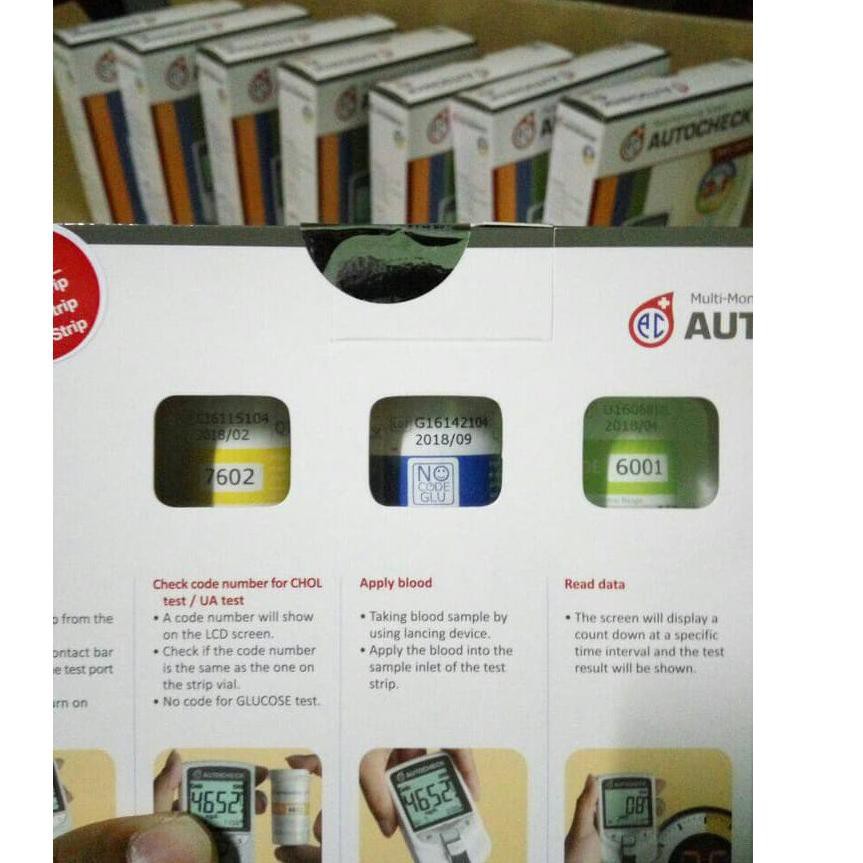 Terbaik.. Autocheck Alat GCU Tes Gula Darah Kolesterol dan Asam Urat Autocek Alat Cek Gula Darah 3in