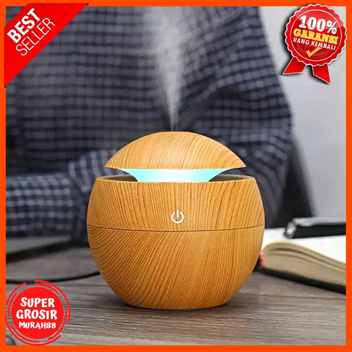 Humidifier Desain Kayu Aromatherapy Air Wood Design 130ml