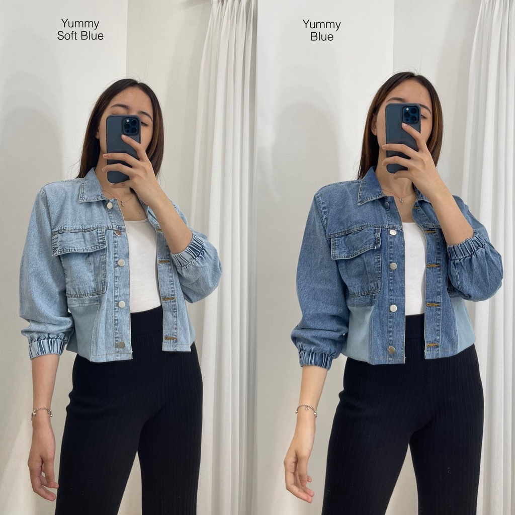 BestPromo Gby Clothing - Yummy Denim Jacket Blue 02 Soft Blue