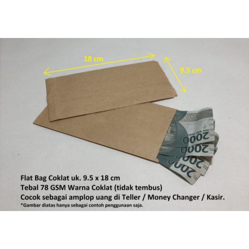 

(100 Pcs) Paperbag amplop duit ukuran S 78 GSM