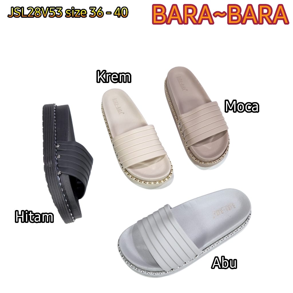 BARA BARA jelly sandal karet empuk murah wanita barabara import sendal wedges cewek JSL28V53