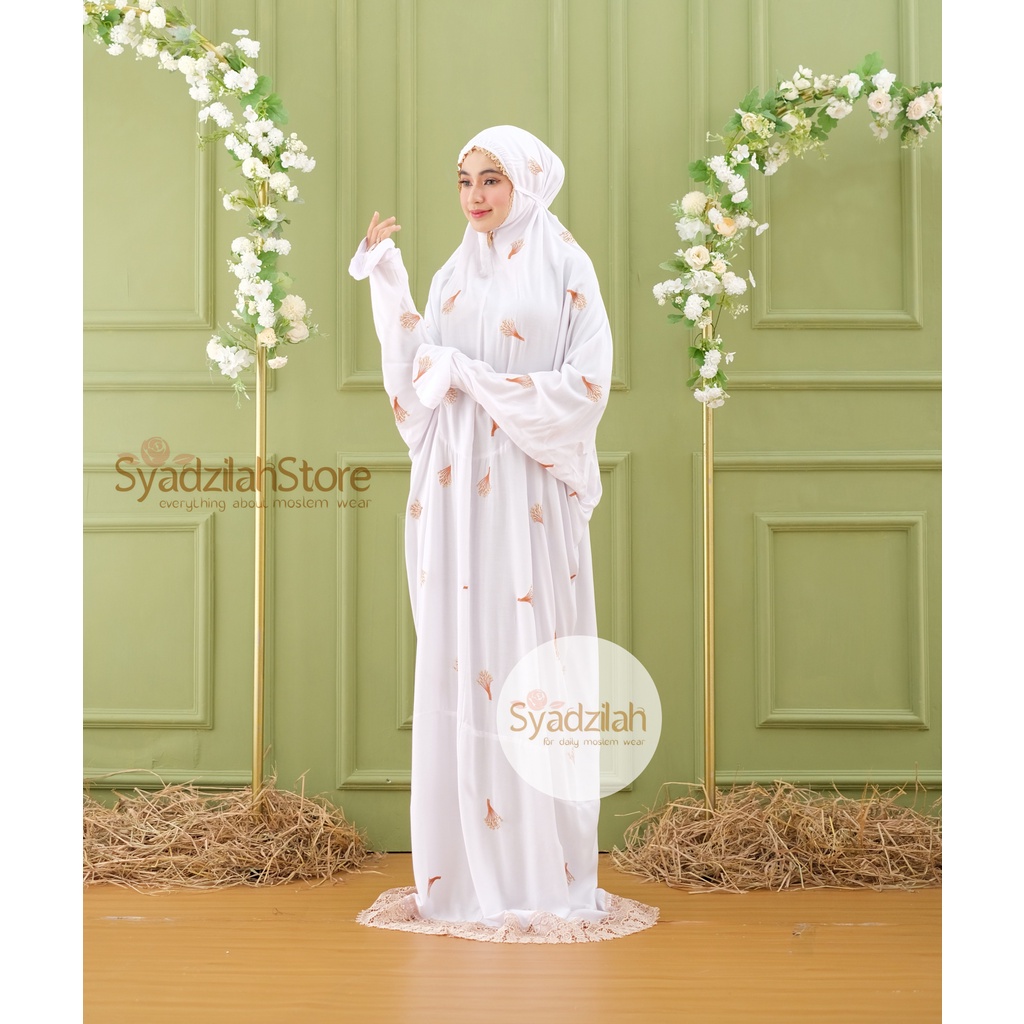 SYADZILAH - Mukena Terusan Bordir Elegant Katun Rayon