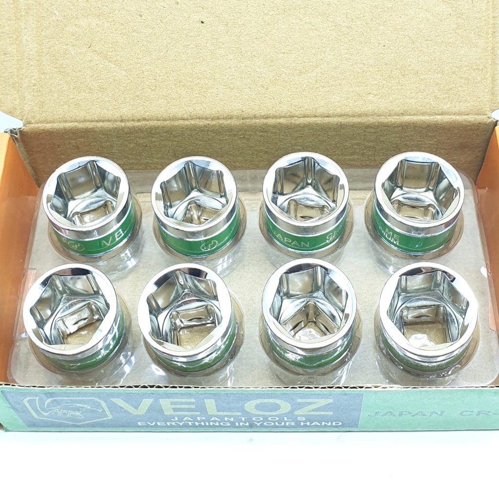 Veloz Premium 20mm Kunci Mata Sok Sock Socket 20mm 6PT 1/2&quot; Chrome Vanadium Steel