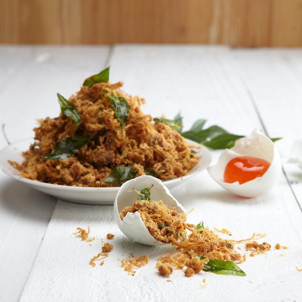 Fragrance Crispy Pork Floss Salted Egg/Abon Xiang wei Babi Telur Asin 300gr