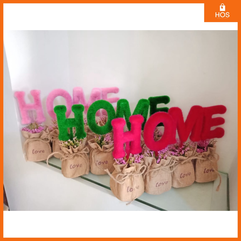 Pajangan HOME LOVE GONI Dekorasi Ruangan l Happyonshop