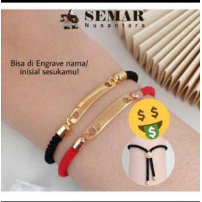 Gelang Tali Serut Plat Polos SQ5 "Semar Nusantara"