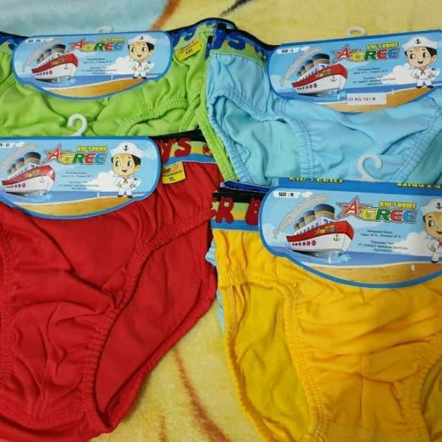 Celana dalam anak laki agree karet boxer / Harga 3 PCS