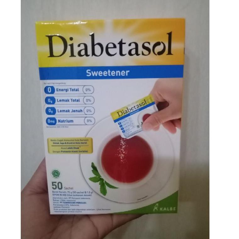 

DISKON BRANDS FESTIVAL DIABETASOL SWEETENER ISI 50 SACHET GULA 0 KALORI CUMA 26.000