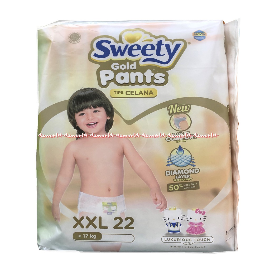 Sweety Gold Pants Tipe Celana XXL 22 Popok Celana Anak 17kg