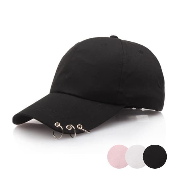 baseball cap topi tindik korean hat 3 ring kpop bts import