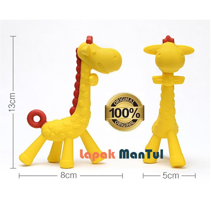 LM-0028 Mainan Gigitan Bayi Model Jerapah - Teether Giraffe - Gigitan Jerapah BPA FREE