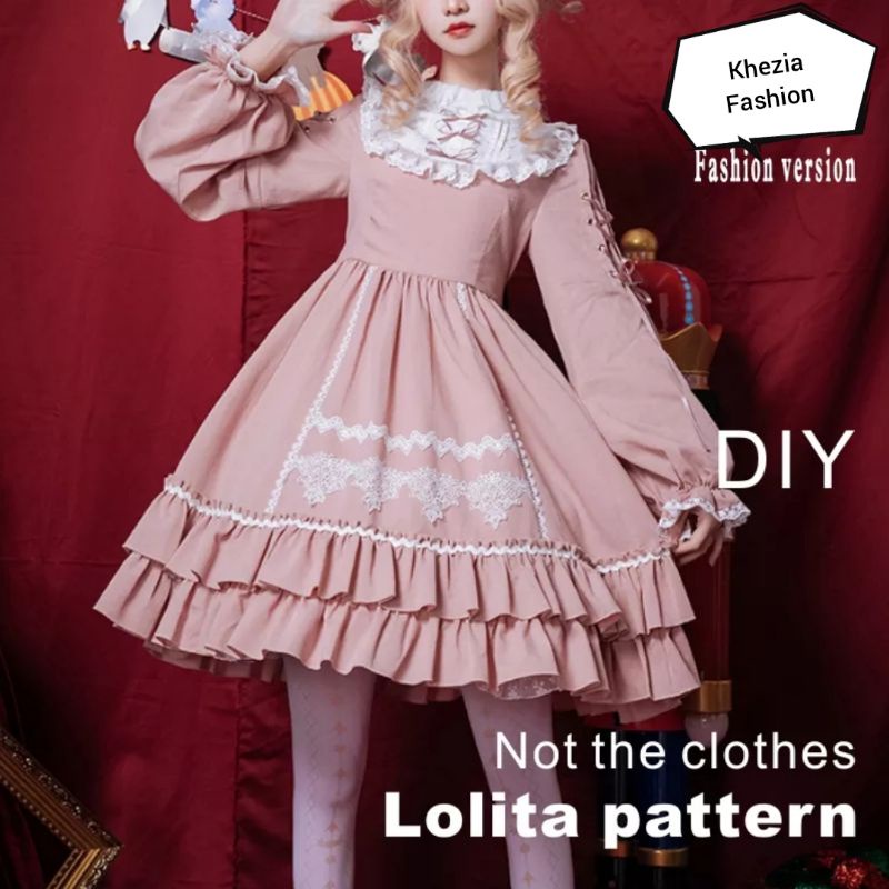 Pola Jadi Dress Lolita Pola Instan Dress Lolita Pola Jiplak Dress Lolita (Jual Pola Bukan Baju)