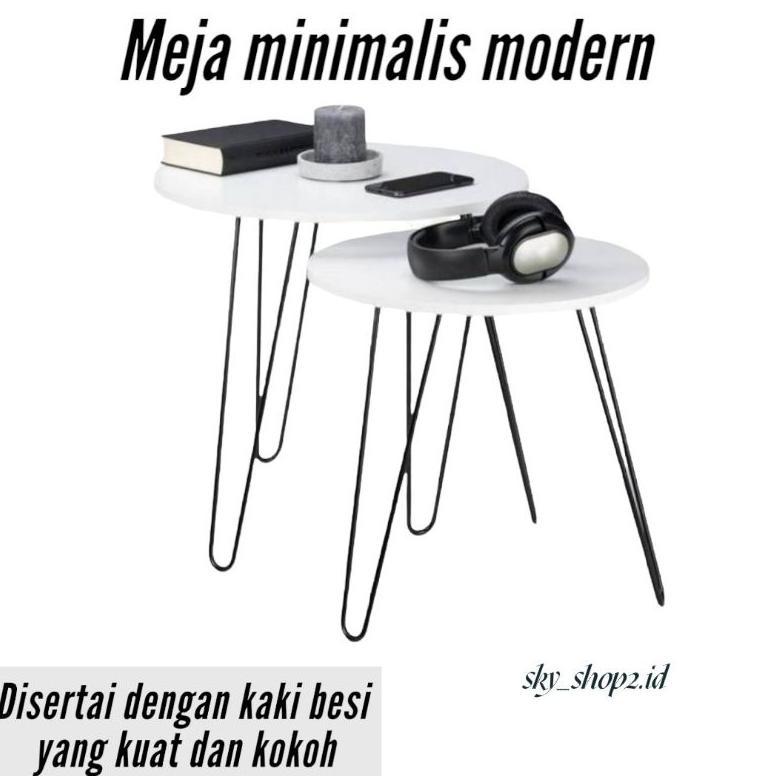 MEJA TAMU MINIMALIS / MEJA KOPI MINIMALIS / MEJA SUDUT BULAT TERLARISS...,,,,,