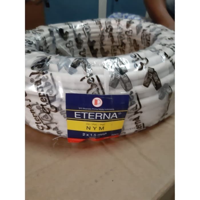 Kabel Listrik NYM 2x1,5mm 50M ETERNA | ETERNA Kabel NYM | SNI