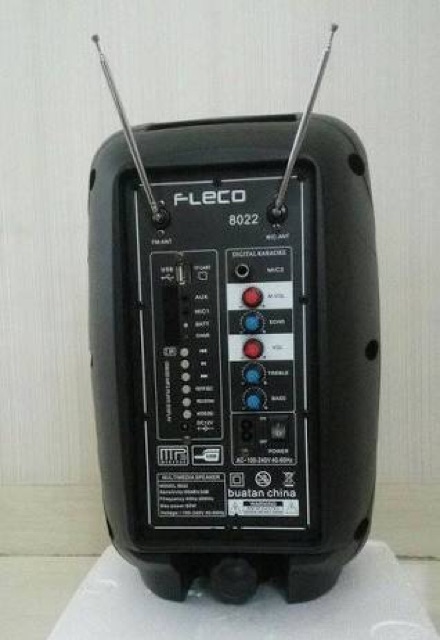 SPEAKER FLECO UKURAN 8” SUPERBASS MIC