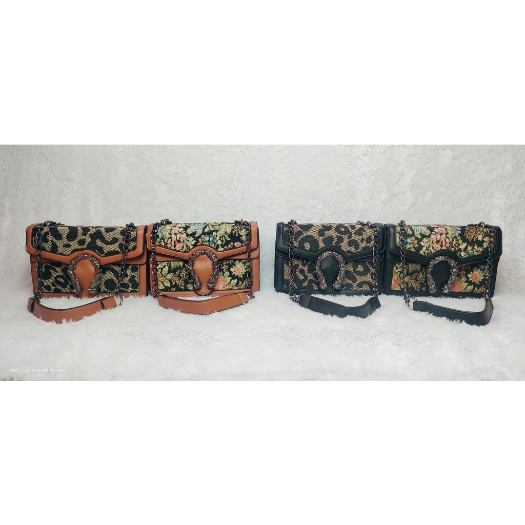 JK 952 U4425 1KG MUAT 2PCS TAS SELEMPANG WANITA FASHION IMPORT SLINGBAG VINTAGE STYLE C8829 E6460 T982
