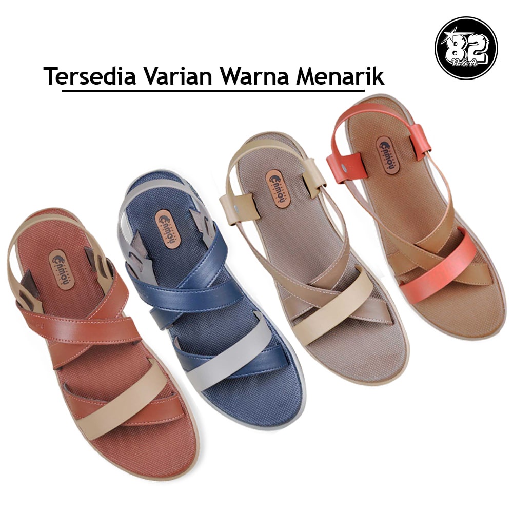 Camou - KEZIA Cider Sepatu Sandal Tali Belakang Sendal Wanita Full Karet Anti Licin Tali Tidak Mudah Putus Tahan Lama Tersedia Ukuran 36-40