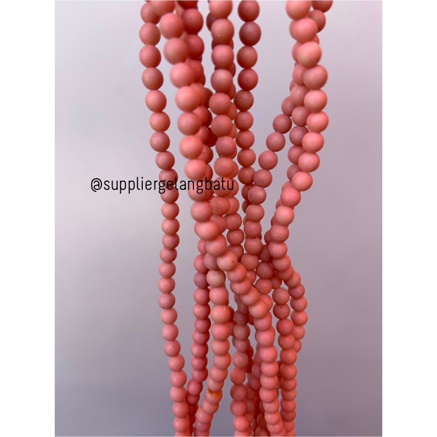 bahan pink pirus 4mm natural phyrus aksesoris gelang kalung howlite