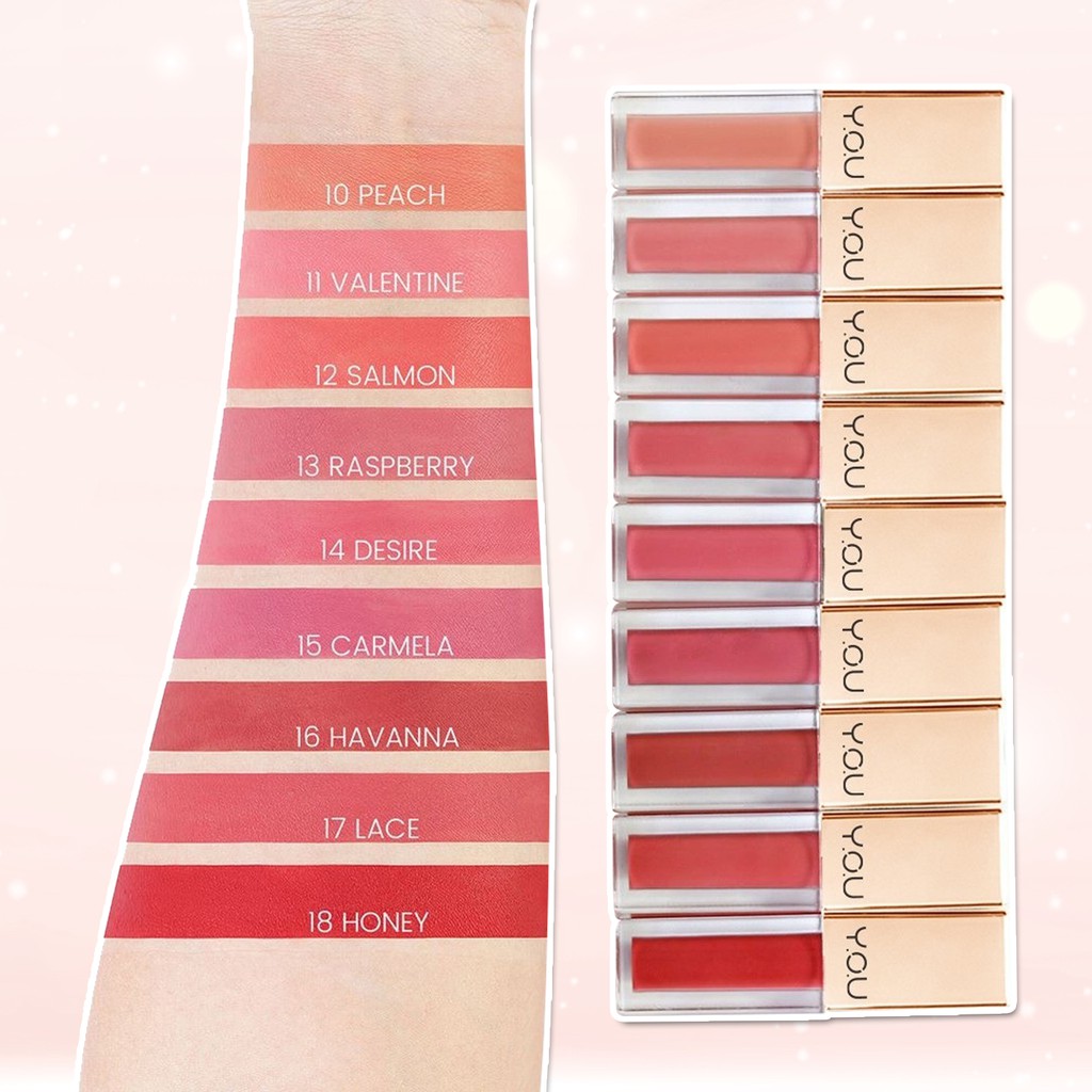 YOU The Gold One Rouge Velvet Matte Lip Cream  4.5 g [ Quick Dry and Non-transfer / Long-lasting ]