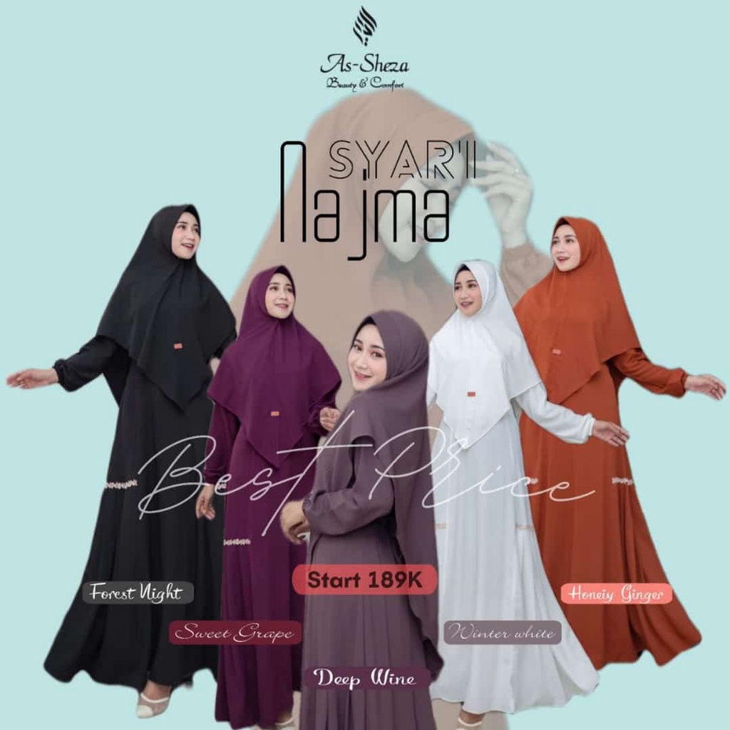 SET GAMIS AS-SHEZA NAJMA SYARI TERBARU