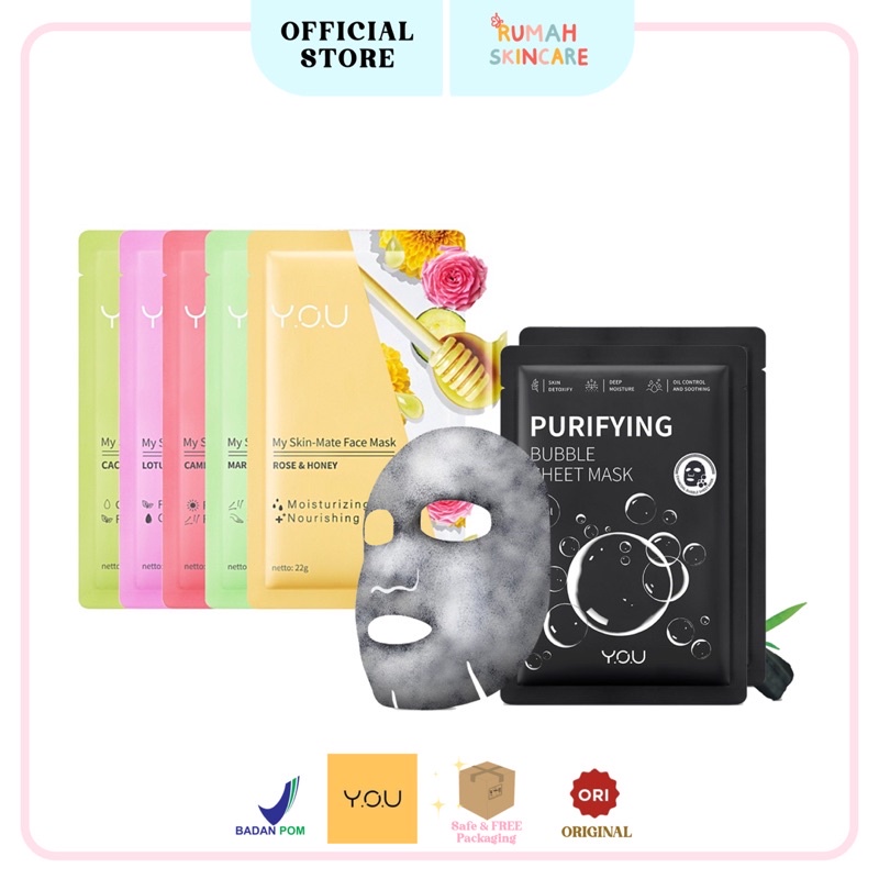 YOU Sheet Mask Skin Matte Face Mask Bubble